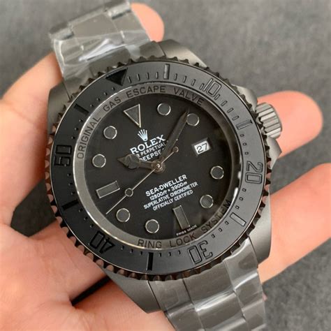 black rolex sea dweller replica|rolex sea dweller 43mm price.